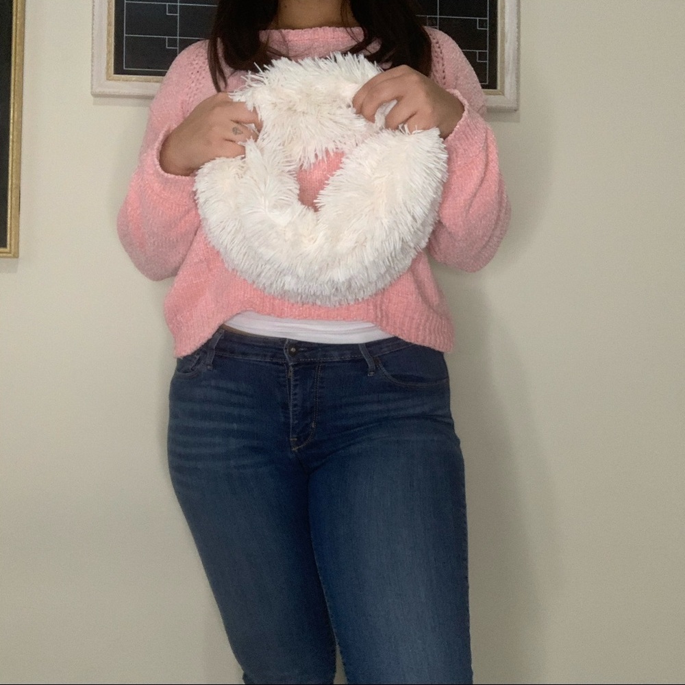 White Circle Scarf